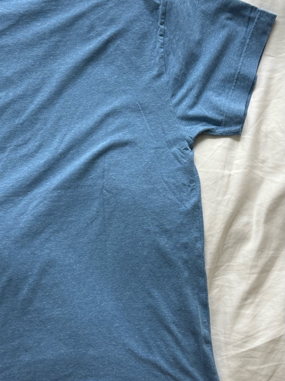 HUGO Light Blue Short-Sleeve Crewneck Tee with Red Logo Patch - Picture 8 of 10